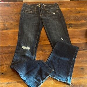 American Eagle Outfitters Blue Boot Cut Jeans with Ombré Fading